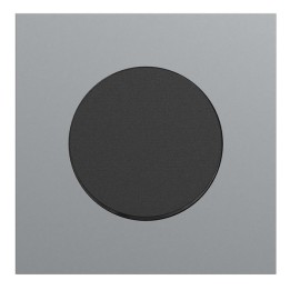 Schneider Odace - va-et-vient ou poussoir noir onyx - 10AX - avec plaque métal titane - Réf : S940204-PT