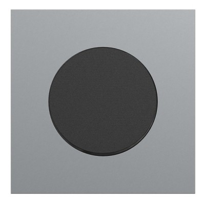 Schneider Odace - va-et-vient ou poussoir noir onyx - 10AX - avec plaque métal titane - Réf : S940204-PT