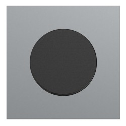 Schneider Odace - va-et-vient ou poussoir noir onyx - 10AX - avec plaque métal titane - Réf : S940204-PT
