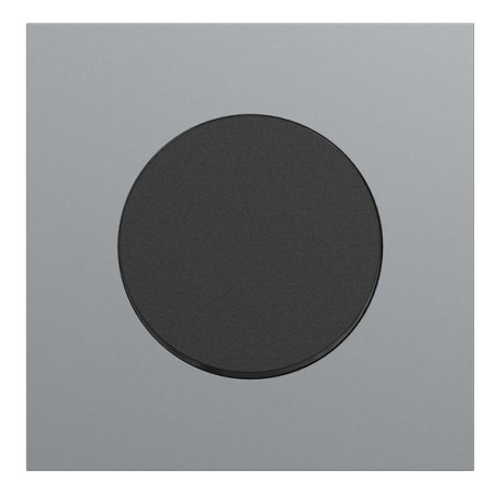 Schneider Odace - va-et-vient ou poussoir noir onyx - 10AX - avec plaque métal titane - Réf : S940204-PT