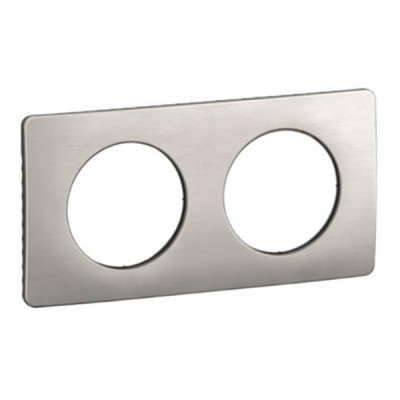 Legrand Céliane - Plaque de finition Alu Satiné - 2 postes - Réf : CP1702