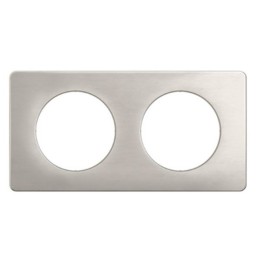 Legrand Céliane - Plaque de finition Alu Satiné - 2 postes - Réf : CP1702