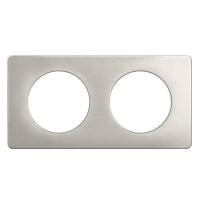 Legrand Céliane - Plaque de finition Alu Satiné - 2 postes - Réf : CP1702